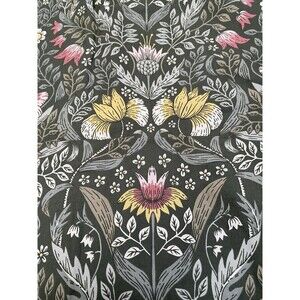 1 Ikea Queen Karrdunort Pillowcase / Sham 30x20 " Green Floral Botanical